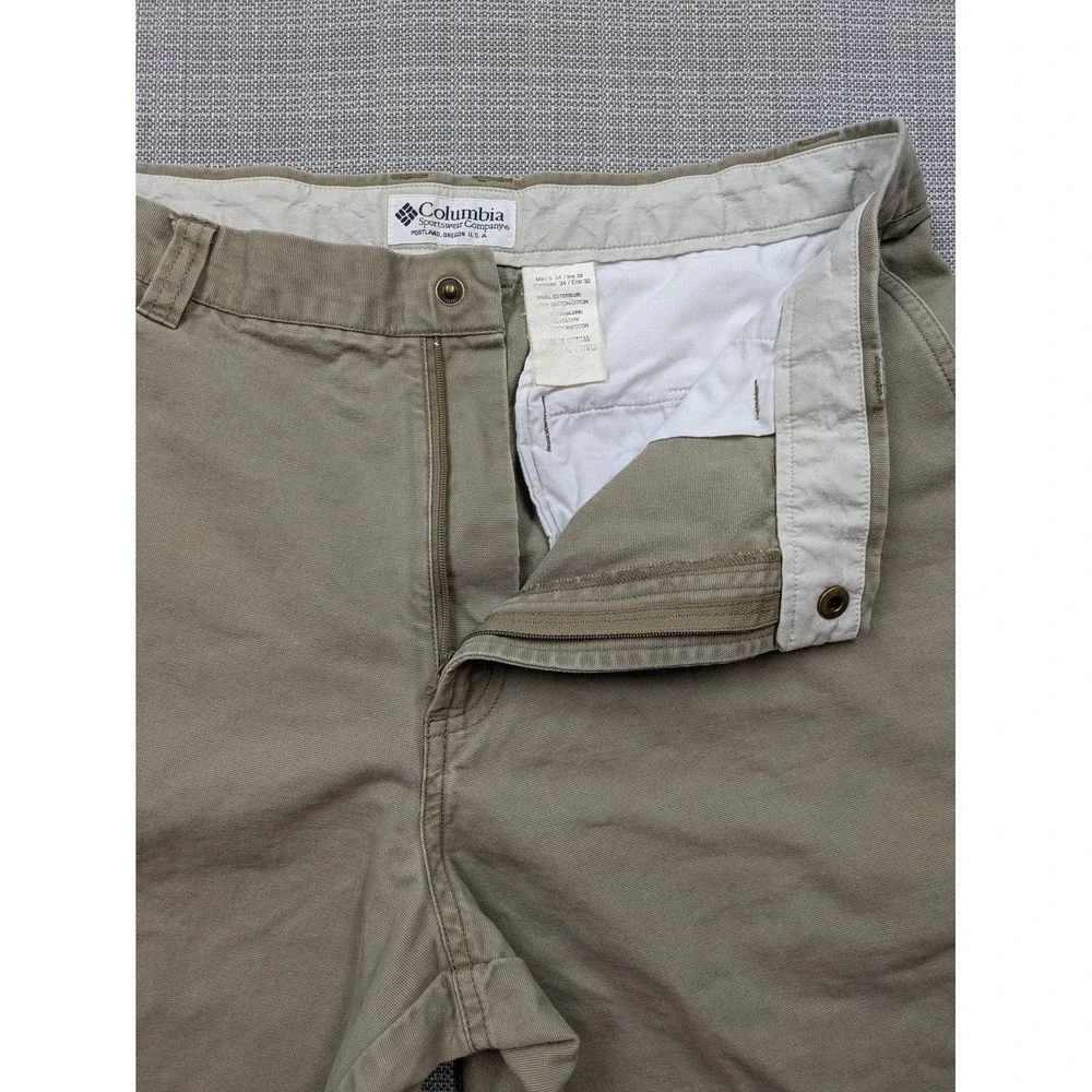 Columbia Cargo Pants Mens 34x32 (32x31) Canvas Outdoor Hiking Workwear